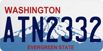 WA license plate ATN2332