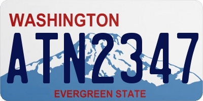 WA license plate ATN2347