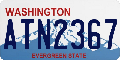 WA license plate ATN2367