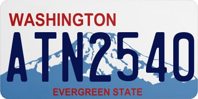 WA license plate ATN2540