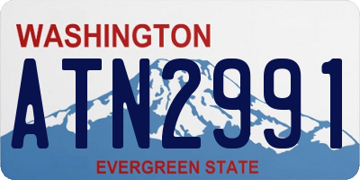 WA license plate ATN2991