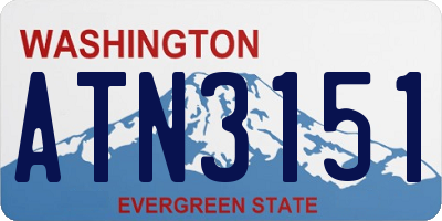 WA license plate ATN3151