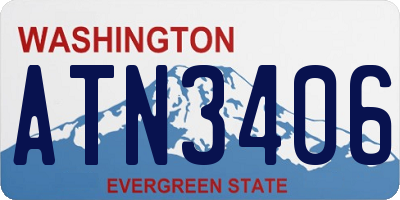 WA license plate ATN3406
