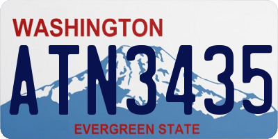 WA license plate ATN3435