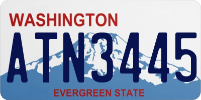 WA license plate ATN3445