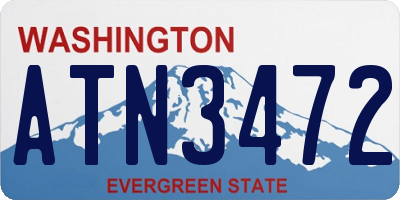 WA license plate ATN3472