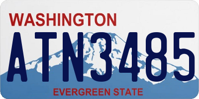 WA license plate ATN3485