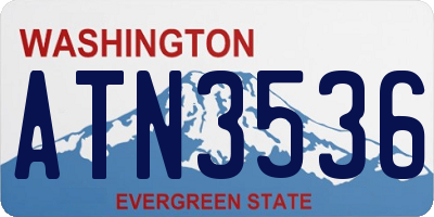 WA license plate ATN3536