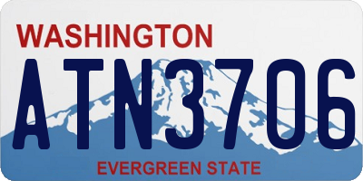 WA license plate ATN3706