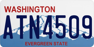 WA license plate ATN4509