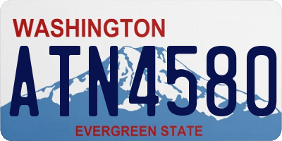 WA license plate ATN4580