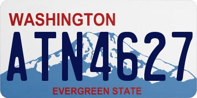 WA license plate ATN4627