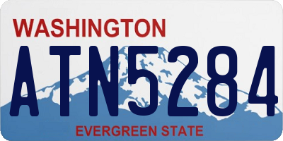WA license plate ATN5284