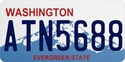 WA license plate ATN5688