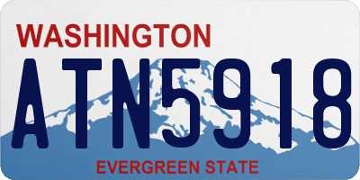 WA license plate ATN5918