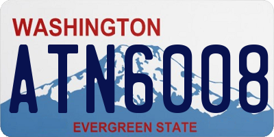 WA license plate ATN6008