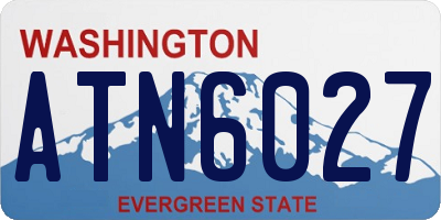 WA license plate ATN6027