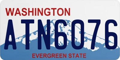 WA license plate ATN6076