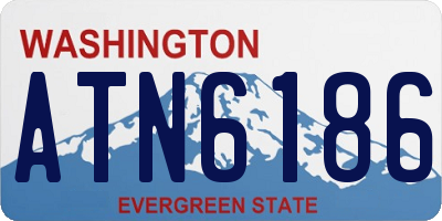 WA license plate ATN6186