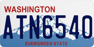 WA license plate ATN6540