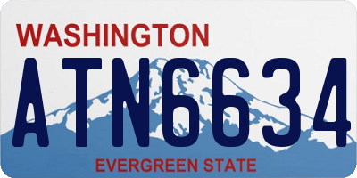 WA license plate ATN6634