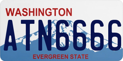 WA license plate ATN6666