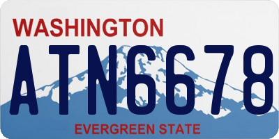 WA license plate ATN6678