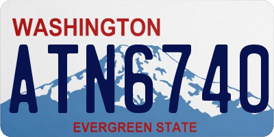WA license plate ATN6740