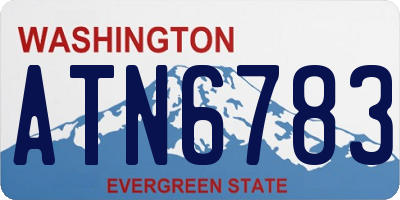 WA license plate ATN6783