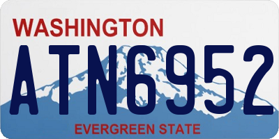 WA license plate ATN6952