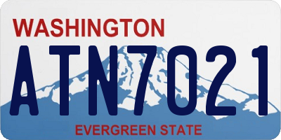 WA license plate ATN7021