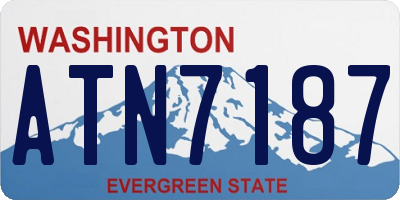 WA license plate ATN7187