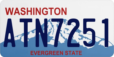 WA license plate ATN7251