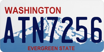 WA license plate ATN7256