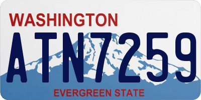 WA license plate ATN7259