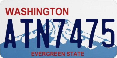 WA license plate ATN7475