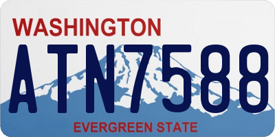 WA license plate ATN7588