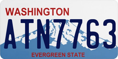 WA license plate ATN7763