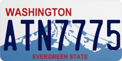 WA license plate ATN7775