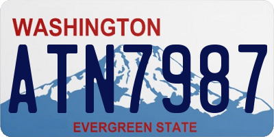 WA license plate ATN7987