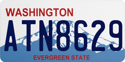 WA license plate ATN8629