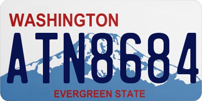 WA license plate ATN8684