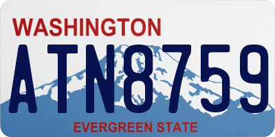 WA license plate ATN8759