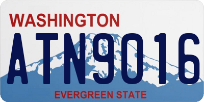 WA license plate ATN9016