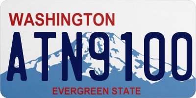 WA license plate ATN9100