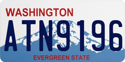 WA license plate ATN9196