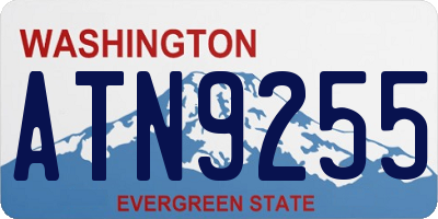 WA license plate ATN9255