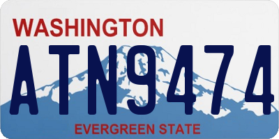 WA license plate ATN9474