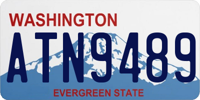 WA license plate ATN9489