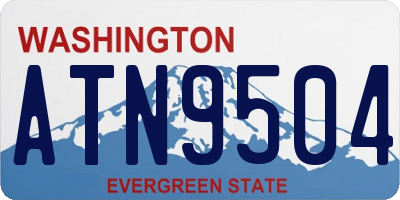 WA license plate ATN9504